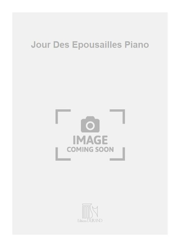 Jour Des Epousailles Piano
